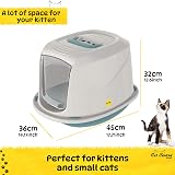 Cat Centre Medium Blue Hooded Litter Tray Extra Deep with Charcoal Filter view 3