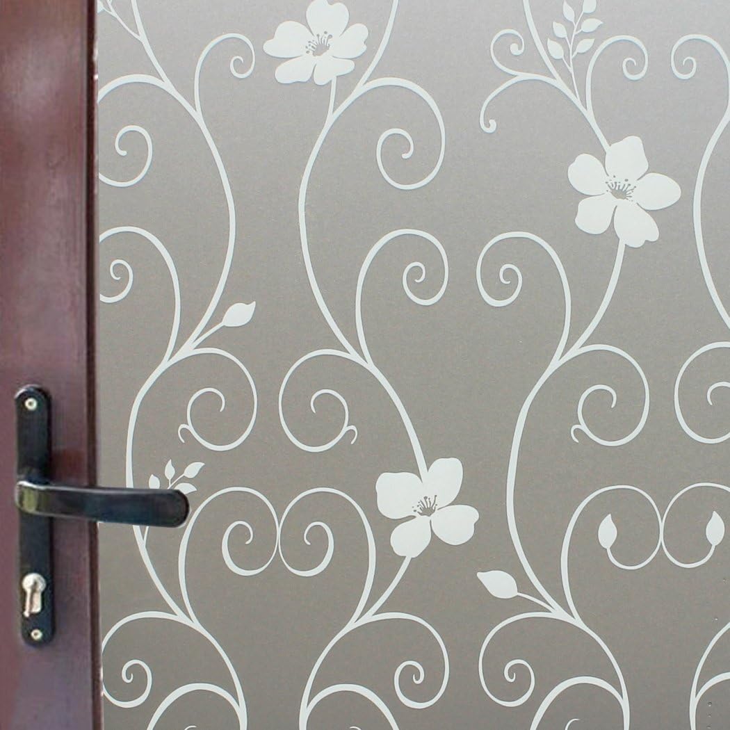 DUOFIRE Privacy Window Film Frosted Decorative Window Sticker Non Adhesive No-Glue Static Cling Glass Film Anti-UV Film (60cm X 200cm, DP014W) - Image 4