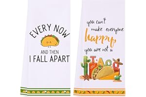 LXOMILL Taco Gifts, Funny Kitchen Towels, Taco Accessories, Cute Decorative Dish Towels Sets, Taco Tuesday Gift, Funny Kitchen Decor, Cinco De Mayo Gifts, Housewarming Gift