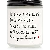 Valentines Day Gifts for Her Him, Romantic Gift for Girlfriend - Vanilla Scented Candle, Anniversary Wedding Presents, Birthday Gift for Girlfriend Boyfriend, Valentines Gifts for Wife Husband Couples