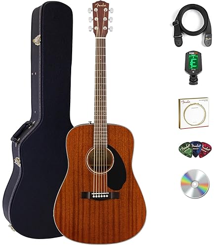 Amazon.com: Fender CD-60S Acoustic Guitar - Natural Bundle with