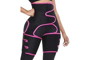 Ruri's Waist Trainer for Women, 3-in-1 Thigh Trimmer Belt with Butt Lifter Slimming Body Shaper Sweat Band