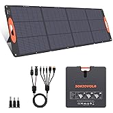 SOKIOVOLA N-Type 16BB 200W Portable Solar Panel for EF/Jackery/Bluetti/Anker Power Station Foldable Solar Panel 25% High Effi