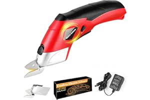 AMZBUY Christmas Stocking Stuffers for Men Women, Cardboard Cutter Cordless Electric Scissors with 2 Blades, Rechargeable Power Shears for Cutting Fabric Carpet Leather with Safety Lock Tools Gifts ideas