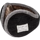 Surblue Unisex Warm Knit Earmuffs Ladies Outdoor Soft Cozy Winter Pure Color Fur Earwarmer