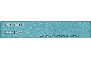 Carstens - Med Blue Resident/Doctor Preprinted ID Cards for 1.5 – 4” Ring Binder Spines - Pack of 100 (1659-11) - Ideal Medical Record Labels for 3 Ring Binders