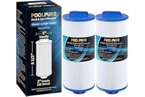 POOLPURE 4CH-935 Spa Filter Replaces PWW35L, 817-4035, SD-01235, PDC580-AFS, Waterway Teleweir 35 SF, 2 Pack