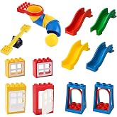 HAXYBZ Big Building Block Accessories Compatible with Duplo,Big Building Blocks Playground Set,Learning and Educational Building Toy for Toddlers