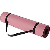 Amazon Basics 1/4 Inch Thick TPE Exercise Yoga Mat with Carrying Strap