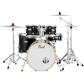 Pearl EXX725/C 5-Piece Export Standard Drum Set with Hardware - Jet Black