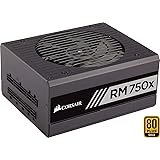 Corsair RM750x Alimentatore PC, Completamente Modulare, Fattore Forma ATX, 80 Plus Gold, 750 Watt, EU, Serie RMX, 16 x 15 x 8,6 cm, Nero