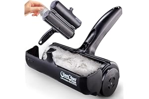 CHOMCHOM ROLLER Chom Chom Roller Pet Hair Remover and Reusable Lint Roller - Black ChomChom Cat and Dog Hair Remover for Furniture, Couch, Carpet, Clothing and Bedding - Portable, Multi-Surface Fur Removal Tool