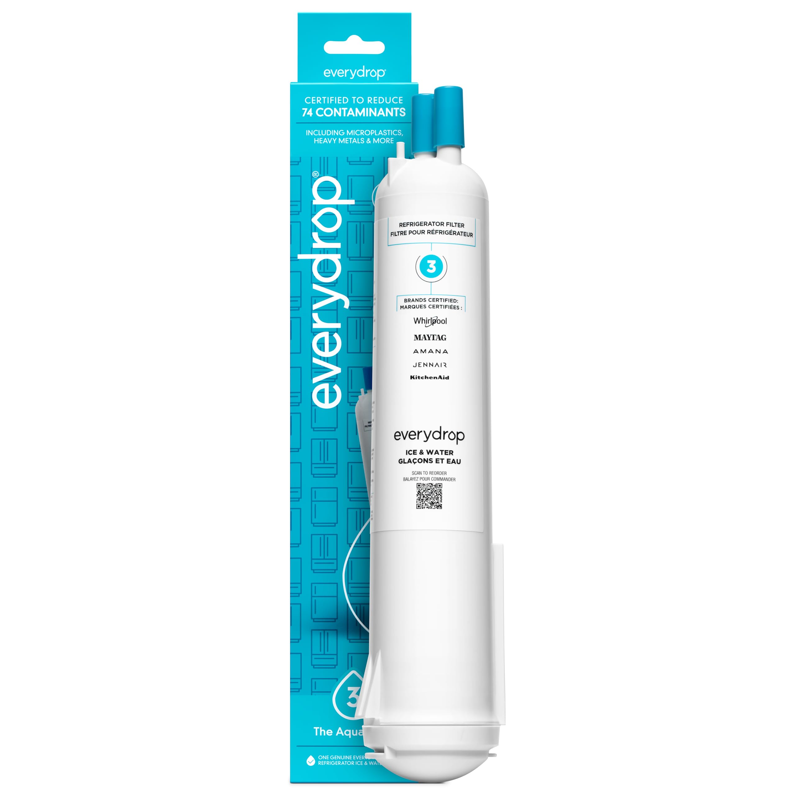 Photo 1 of everydrop by Whirlpool Ice and Water Refrigerator Filter 3, EDR3RXD1, Single-Pack