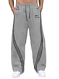 GORGLITTER Men's Baggy Wide Leg Sweatpants Y2K
