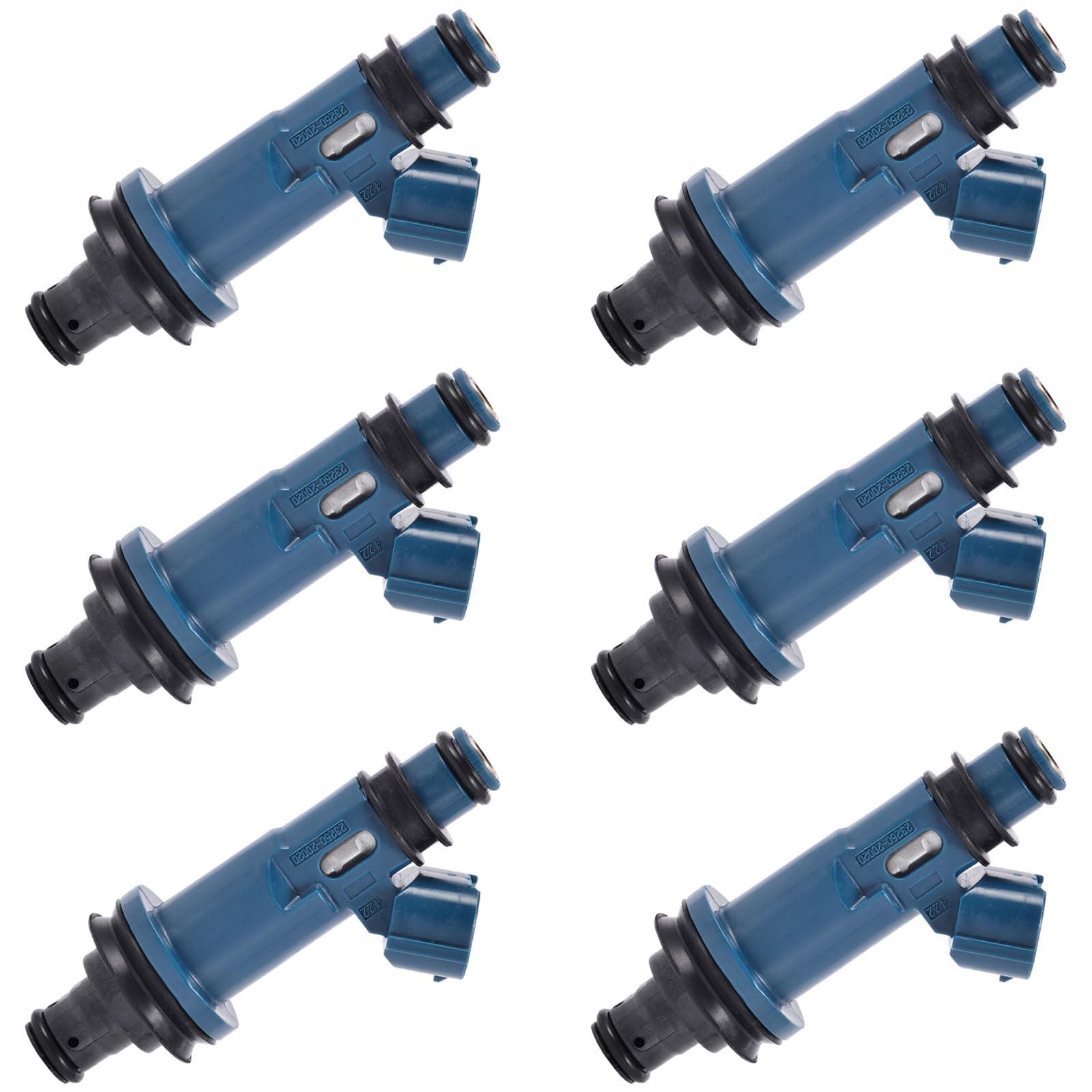 Photo 1 of 23209-20020 1MZ-FE 3.0L Engine Fuel Injectors,Compatible with/Toyota 3.0 Camry Highlander Sienna 1998-2004,Compatible with/Lexus ES300 RX300 1999-2003 |Replace# 23209-0A010| |4 Holes| |Set of 6|