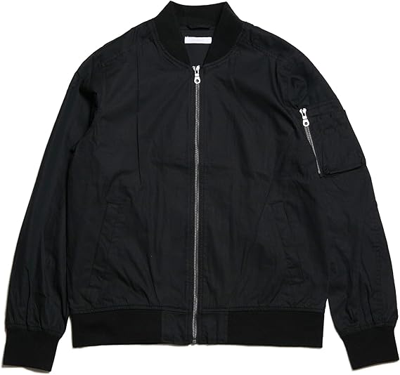 Amazon セロニアス Ceronias Lサイズ ブラック Ma 1 メンズ ブルゾン ミリタリージャケット フライトジャケット メンズ コート ジャケット 通販