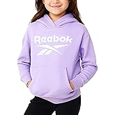 Reebok Girls Hoodie - Soft Cozy Midweight Fleece Girls Pullover Sweatshirt - Casual Fashion Kids Hoodie Fall Winter Clothes