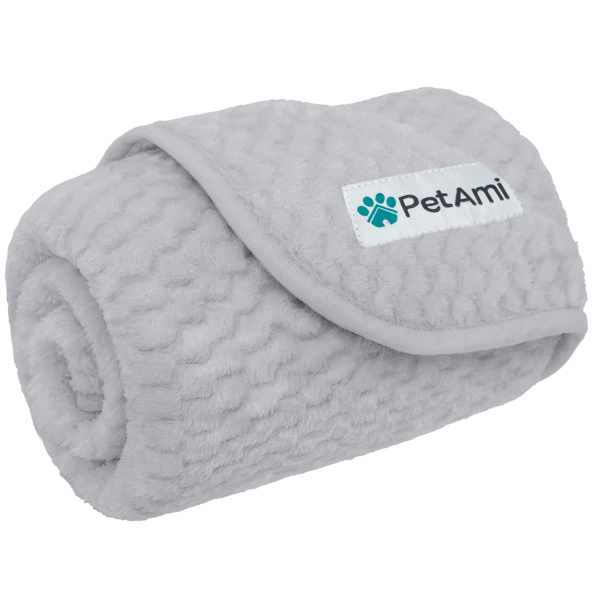 Photo 1 of PetAmi Waterproof Dog Blanket, Leakproof Puppy Blanket for Small Medium Dogs, Furniture Sofa Couch Cover Protector, Fleece Pet Throw Indoor Cat Kitten, Reversible Washable Soft Plush, 29x40 Light Gray