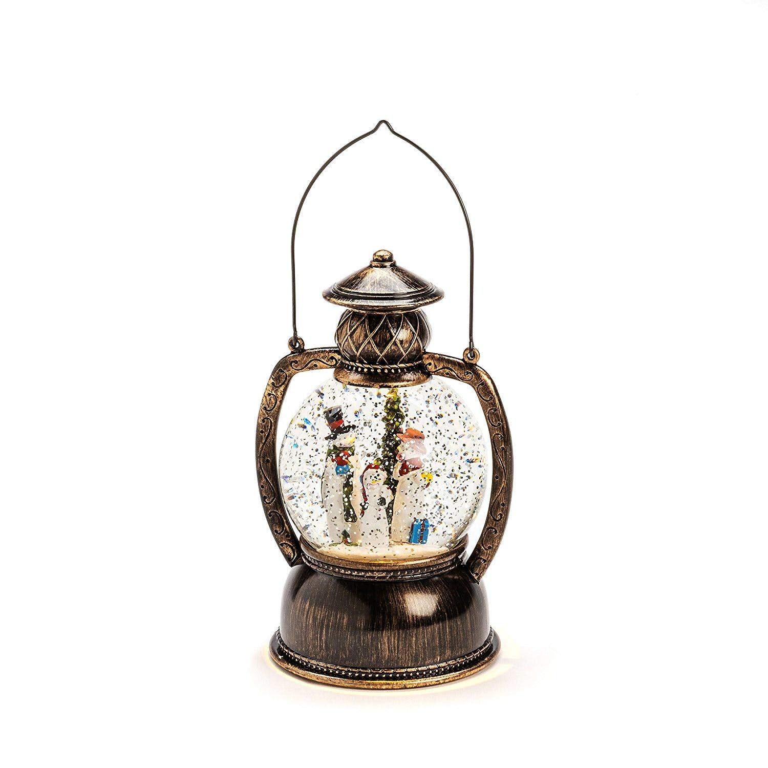 Konstsmide 3498-000 LED Glass Globe Snow Lantern Lamp "Snowman Scene" / For Indoor Use/Battery Operated: 3xAA 1.5V (excl.) / Water Filled/Warm White Diode โ image 1