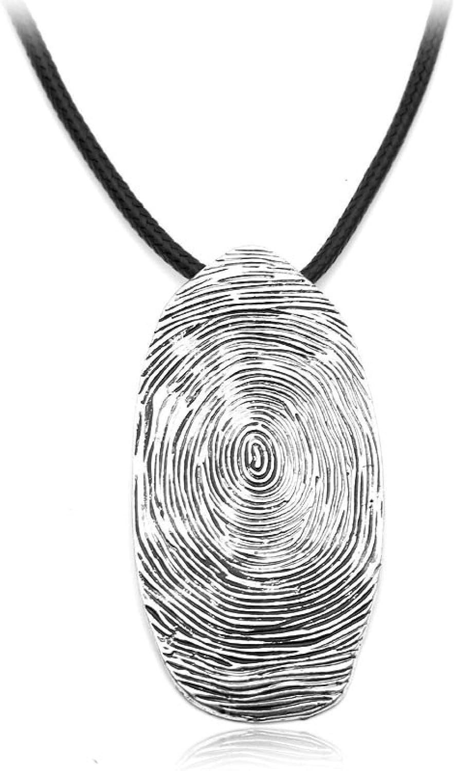 Collier Rétro Malloy - Double Cercle Anneau Cuir PU - Longueur Réglable 40-80cm - Cadeau Mode