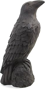 Raven Statue French Figure Crow Home and Garden Statues Concrete Ravens Statuary