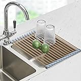 Seropy Roll Up Dish Drying Rack Over The Sink