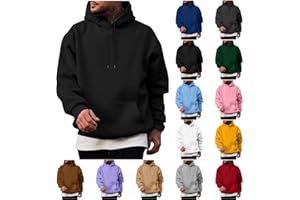 Hoodies for Men Casual Long Sleeve Hooded Sweatshirt Drawstring Workout Gym Athletic Pullover with Pockets