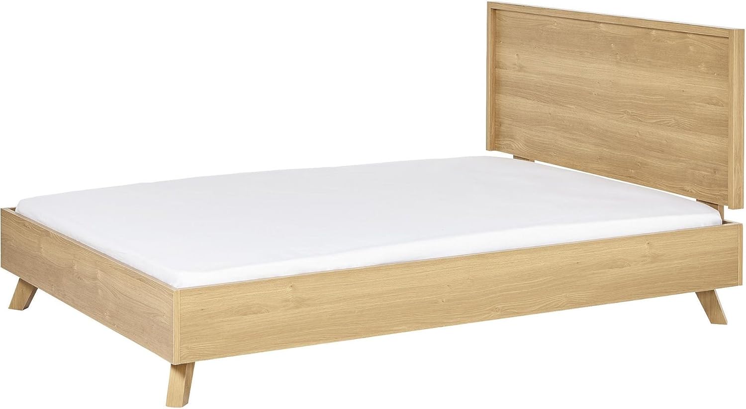 Tesco Flores King Sized Bed Frame With Head Footboard Oak