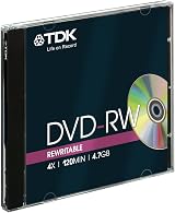 TDK 10pk DVD-RW 4.7GB Recordable Rewritable Media Discs view 3