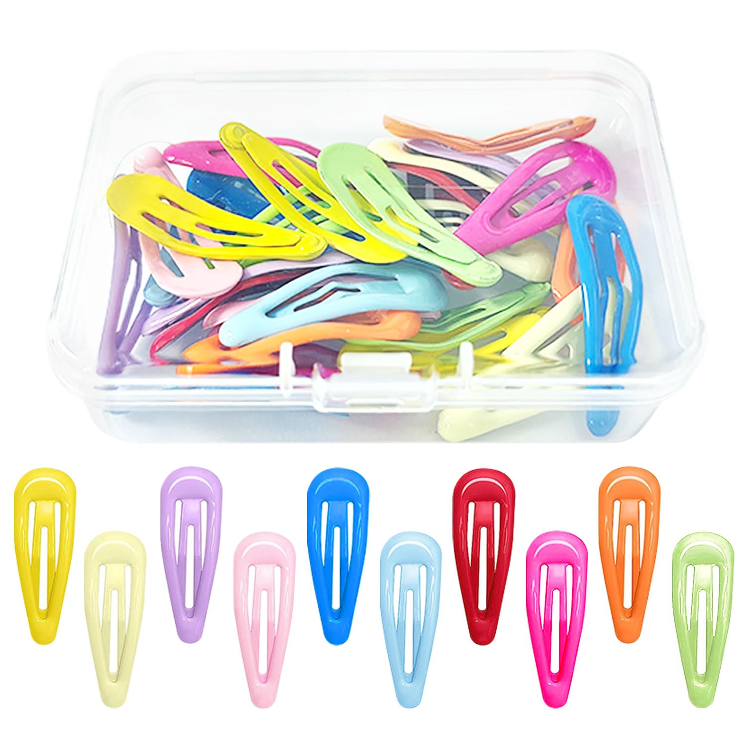 30 Pcs Small Baby Hair Clips, Candy Color Mini Toddler Snap Clips 3cm/1.18in for Girls, Kids, Women (Multicolor)