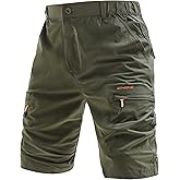EXEKE Men's Lightweight Hiking Shorts Stretch Quick Dry Cargo Shorts with Multi Pocket