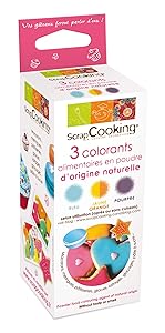 3 natural food colouring purple/orange/blue