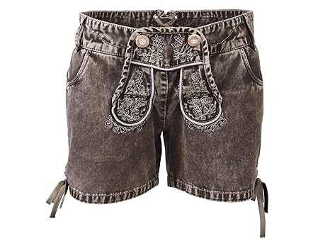 Esmara Damen Trachtenhose Short Jeans - Ideal für's Oktoberwest Wiesn aus Baumwolle Stoff für Frauen