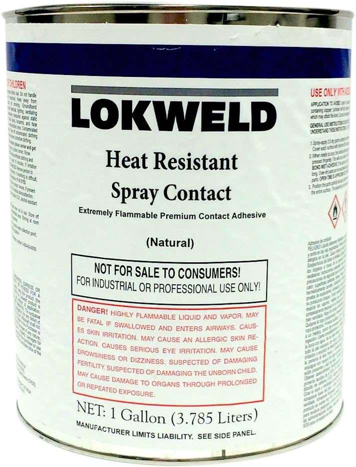 Lokweld Heat Resistant Contact Adhesive 1 Gallon, Contact Cement