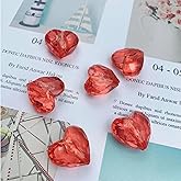 60Pcs Acrylic Heart Beads 20mm Spacer Crystal Beads for Jewelry Making, Bracelet Necklace Keychain Craft Beading Supplies (Red)