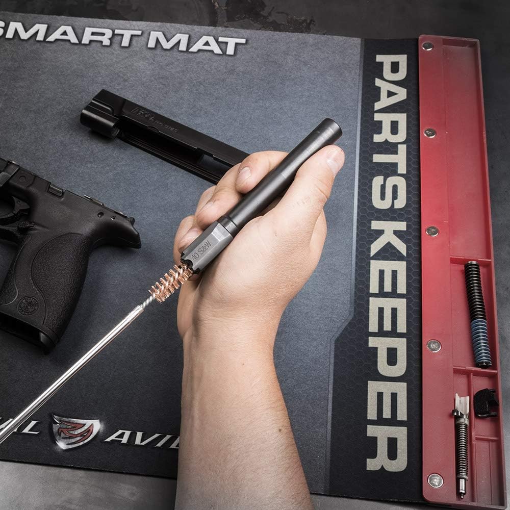 Real Avid Handgun Smart Mat - 19x16”, Pistol Cleaning Mat with Red, Magnetic Parts Tray, Heavy-Duty, Oil-Resistant, Solvent-Resistant Protective Gun Cleaning Mat : Sports & Outdoors