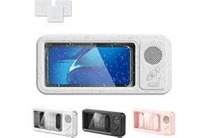 Aqua Play Phone Holder with Speaker, Aqua Play Phone Shower, Waterproof Phone Holders Phone Shower Sound, 360° Rotation, Punc