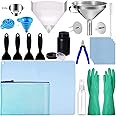 LCD 3D Printer Accessories Resin Tool Kit Includes Stainless Steel Funnel, Resin Filter, Silicone Pad, Photosensitive Resin Bottle, Basic Tools for SLA/DLP Printing