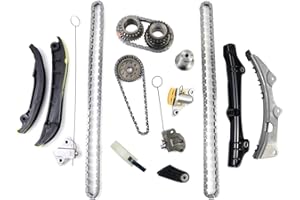 Timing Chain Kit Replacement for 2011-2015 Chrysler Jeep Grand Cherokee Challenger Charger Journey Ram 1500 VW 3.6L V6 5184357AE 6509253AA 5184356AE GLOSSY AUTO PARTS
