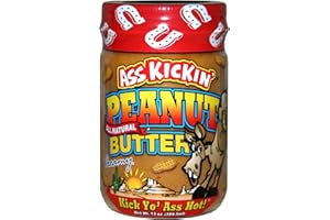 ASS KICKIN' Creamy Peanut Butter with Habanero Pepper - 13 Ounces - Premium Gourmet All Natural Spicy Peanut Butter - Perfect Snack Packed with Protein