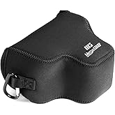 Mega Gear Neoprene Camera Case for Canon EOS R100 (18-45mm)- Stylish and Protective Digital Photography Bag - Black