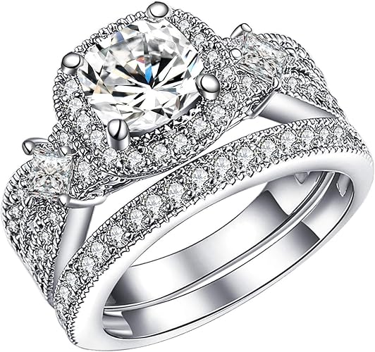 Amazon Com Guqiguli 925 Solid Sterling Silver Bridal Wedding Band