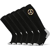 Ortis Cotton Full Cushion Over the Calf Socks OTC Knee High Thick Moisture Wicking Breathable Work Boot Thermal Warm