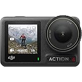 DJI Osmo Action 4 Standard Combo, 4K/120fps Waterproof Action Camera with a 1/1.3-Inch Sensor, Stunning Low-Light Imaging,10-
