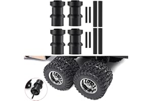 RC HUB RCHUBAM RC Wheel Conversion Joint Flatbed Hauler Dually Connector Single to Twin Wheel Connector Kit Compatible with SCX10 TRX6 G63 6-Wheel 1/10 Scale TRX-6 Ultimate RC Hauler Crawler Truck Car