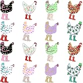 COGCHARGER 16 Pcs 8 Colors Acrylic Animal Pendant MINi,Acrylic Chicken Pendant BULk,Bulk Flat Animal Pendan,for Necklace Bracelet Earrings DIY Jewelry Making Craft Supplies