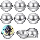 TARGI 16 Pieces 6 cm/2.36 Inch Diameter Metal Bath Bomb Moulds DIY Crafting Supplies for Making, 8 Sets