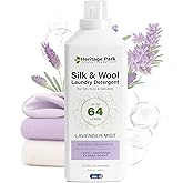 Heritage Park Silk & Wool All-Natural Lavender Mist Scent, pH-Neutral Laundry Detergent – Enzyme-Free, Concentrated Up to 64 loads (32 fl oz)