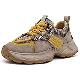 Drikler Women's Chunky Platform Comfort Orthopedic Wedge Walking Shoes Fashion Lace Up Casual Non-Slip Running Shoes