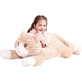 IKASA 30" Giant Cat Stuffed Animal, Super Soft, Zipper-Free Kitten Plush | Extra Plump Full Body Filling, Child-Safe One-Piece Design, Cute Hugging Pillow Gift for Kids, Girls &amp; Adults